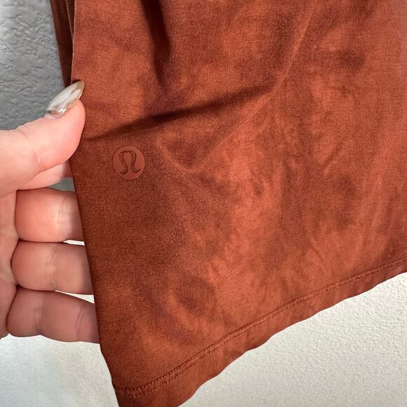 Lululemon Mens The Fundamental Long Sleeve Crew Neck Tee Shirt Orange Tie Dye L - Picture 4 of 6